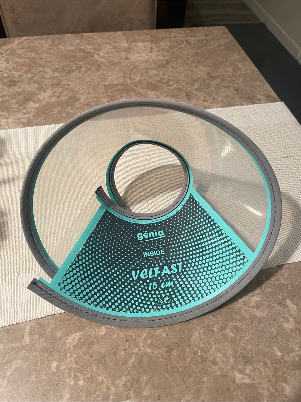 Velfast 15 cm Pet Recovery Cone - Teal Trim